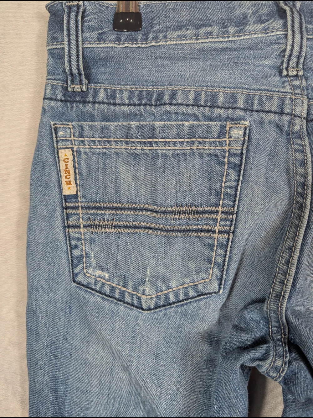 Cinch Ian Slim Fit Bootcut Jeans Men's Size 29x36 Light Wash Western Denim